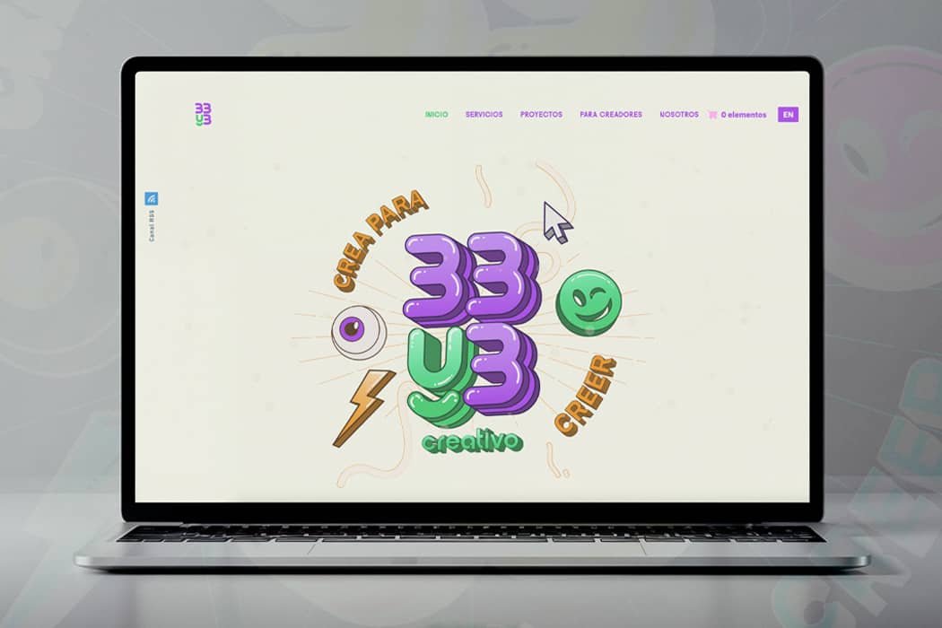 Mockup sitio web 333 Creativo