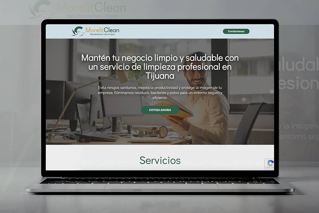 Mockup sitio web Morelit Clean