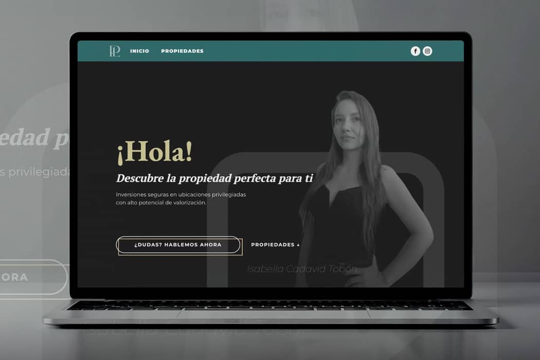 Mockup sitio web Propiedades Luxur