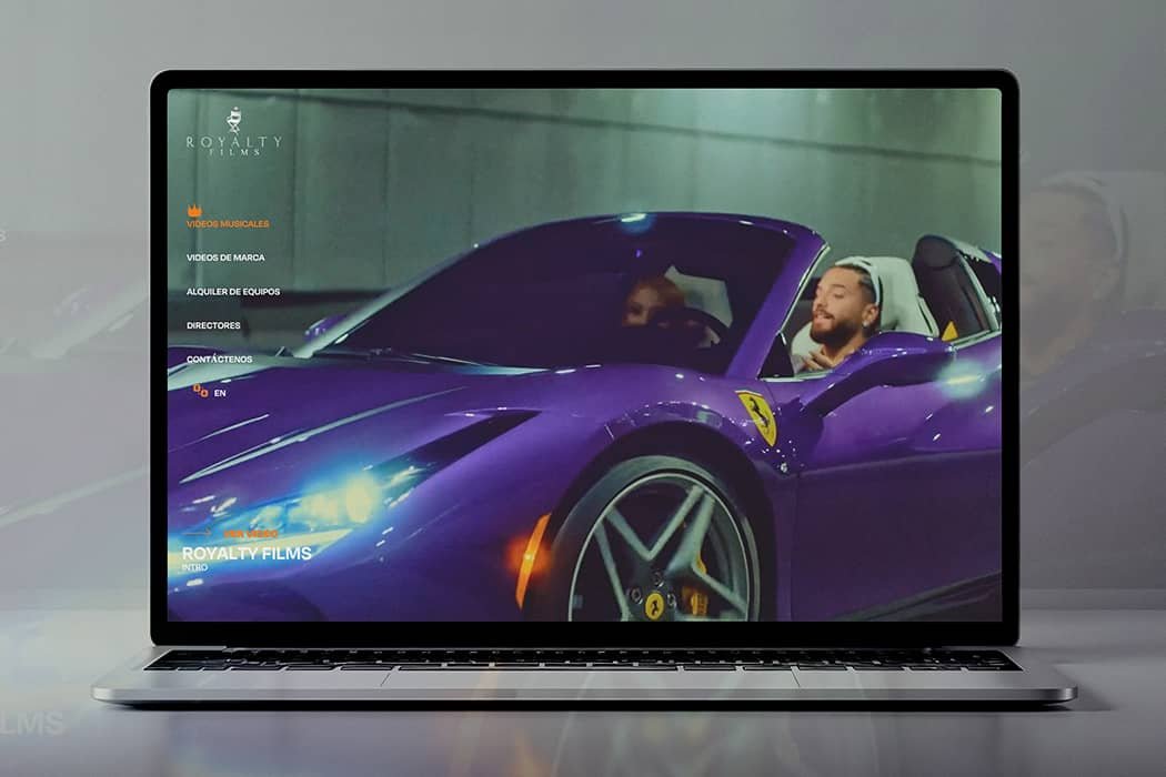Mockup sitio web Royalty Films